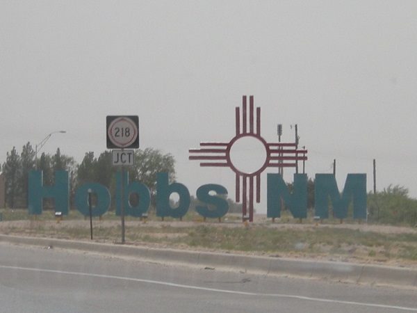 Hobbs New Mexico city sign