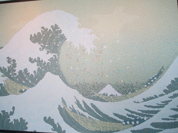 Great Wave made from plastic trash