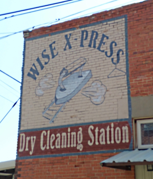 Steam laundry sign