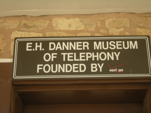 Sign for the phone museum